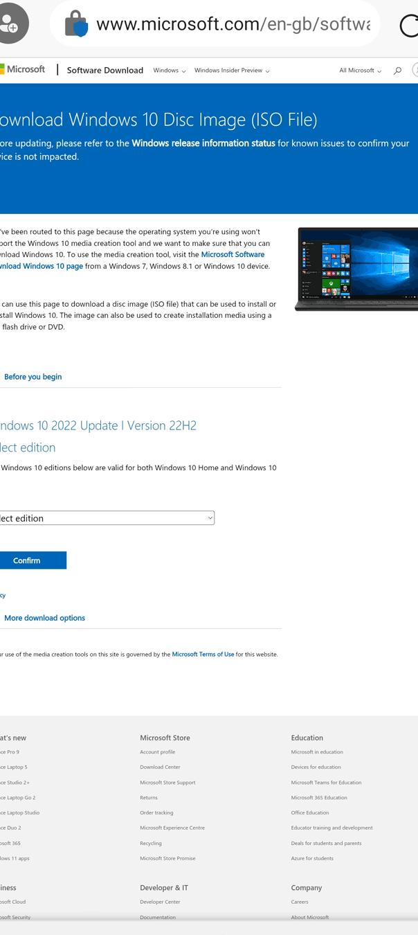 Windows 10 22H2 ISO 64ビット/32ビット フルバージョンのダウンロード（公式）