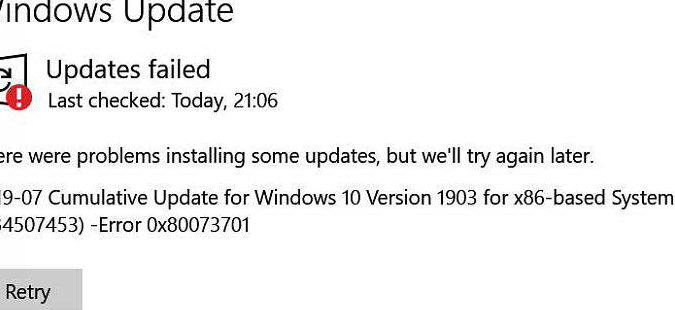 Windows Updateのエラー 0x80073701を修正する3つの方法