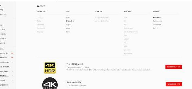YouTubeでHDR動画を探す方法