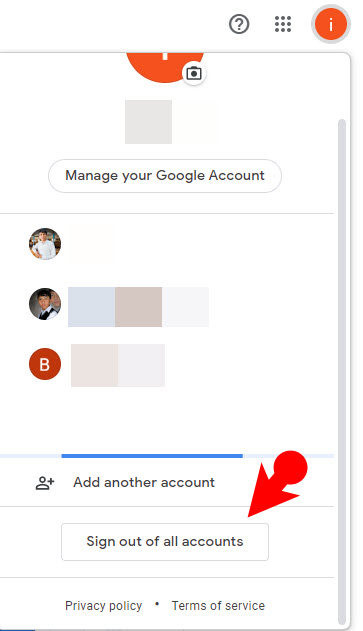 Sign out of All devices