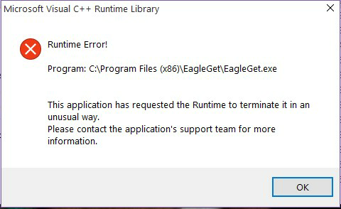 runtime error 1